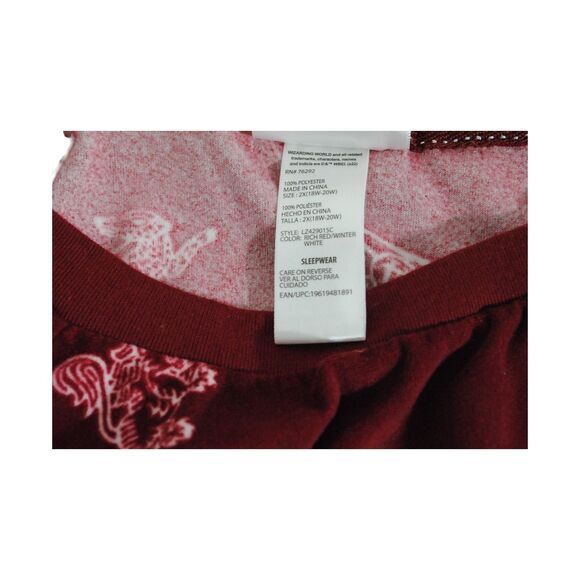 Harry Potter Sleep Shirt Youth 2XL Wizarding World Fleece Red Soft Sleepwear - Picture 4 of 4